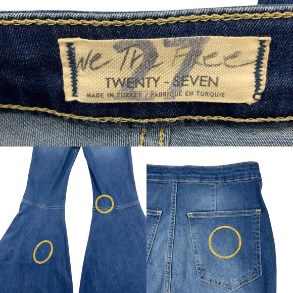 Free People We The Free Float On Flare Stretch Jean 27 Bell Bottom High Rise - Picture 7 of 14